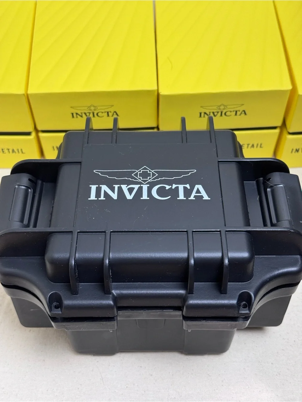 Invicta Grand Diver Men's 47mm Orange Dial Watch and carrying case NWT
